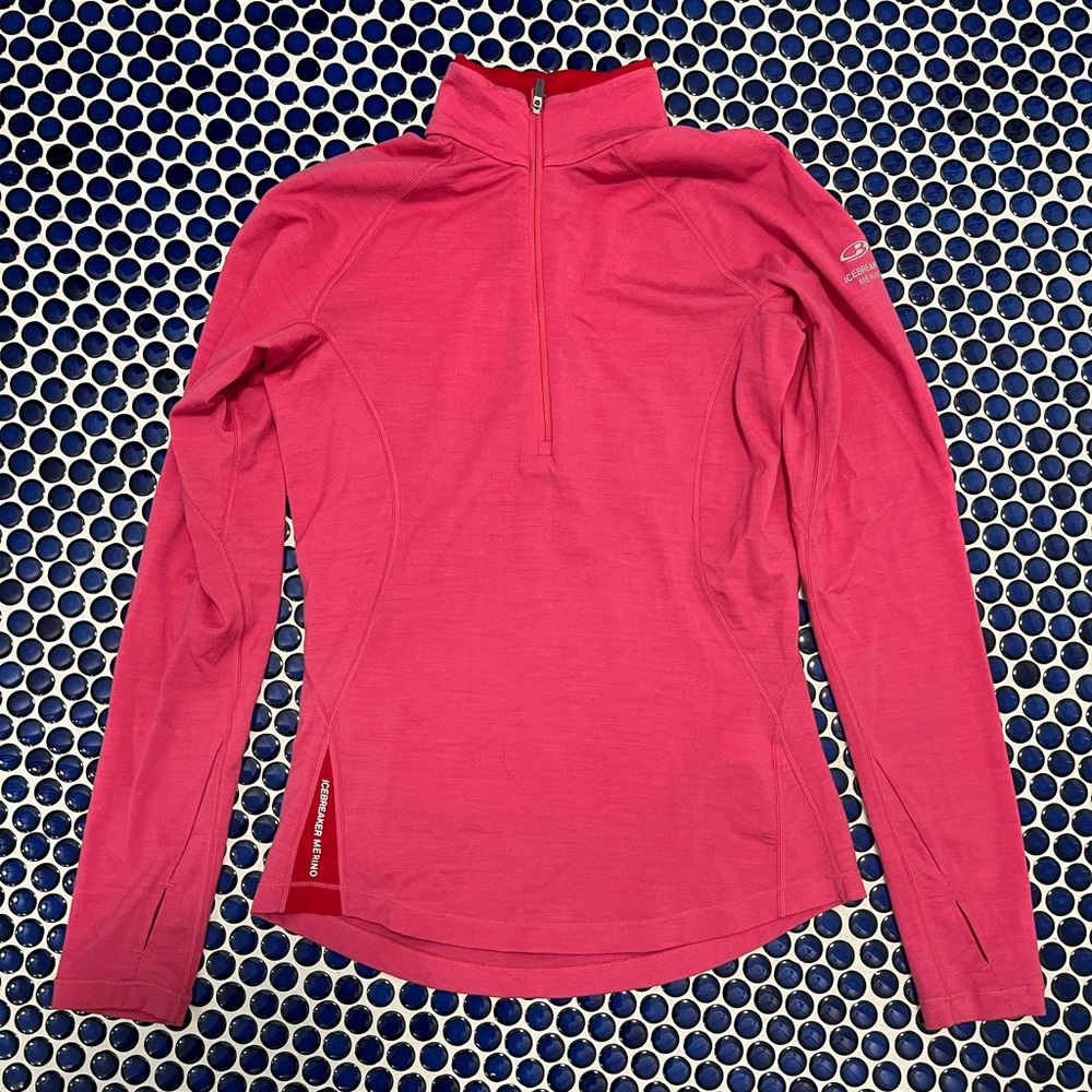 Icebreaker Pink Half-Zip Sweatshirt